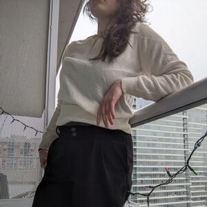 CHARTER CLUB Luxury Cream Cashmere Sweater